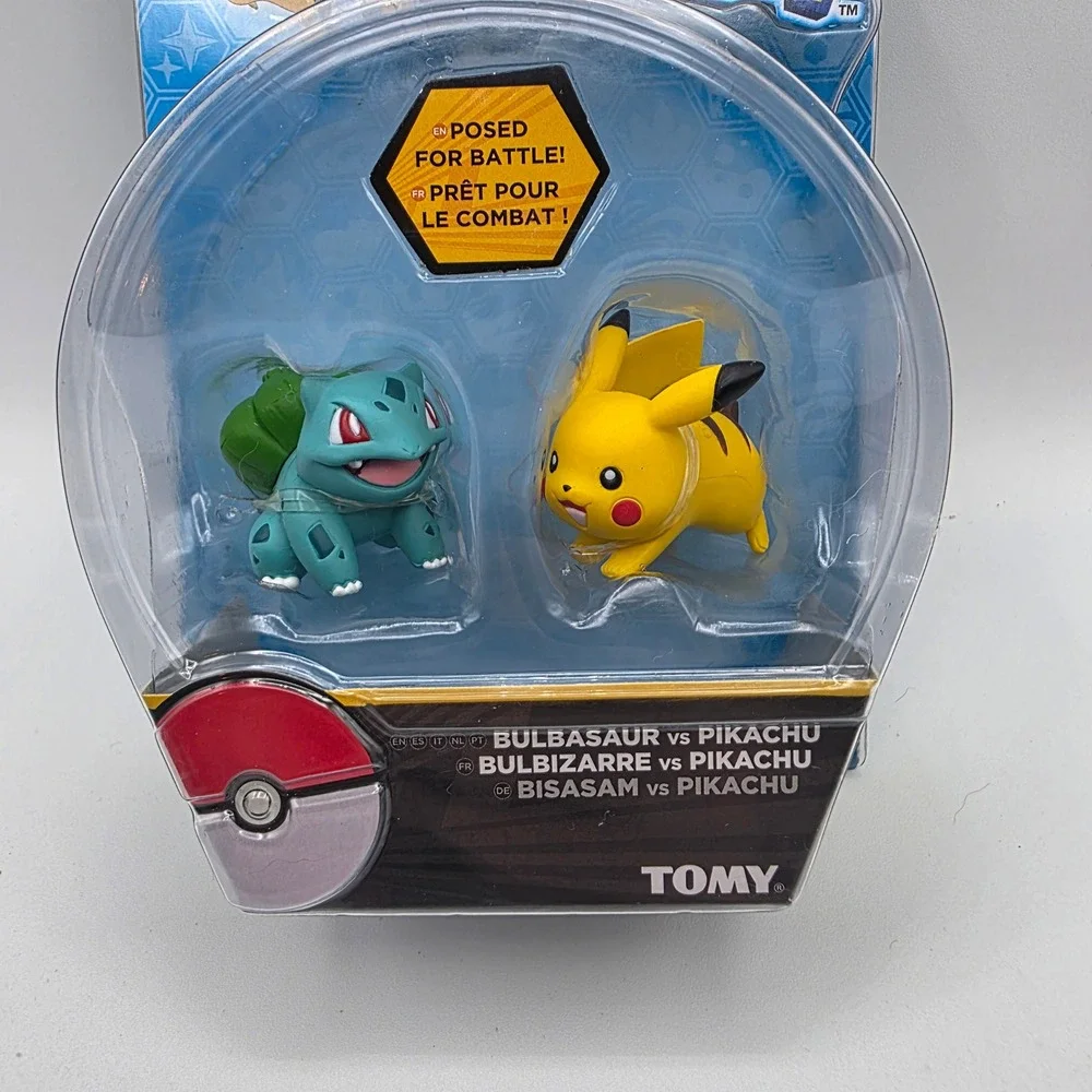 Pokemon Bulbasaur vs Pikachu Battle Action Figures Set Tomy 2016